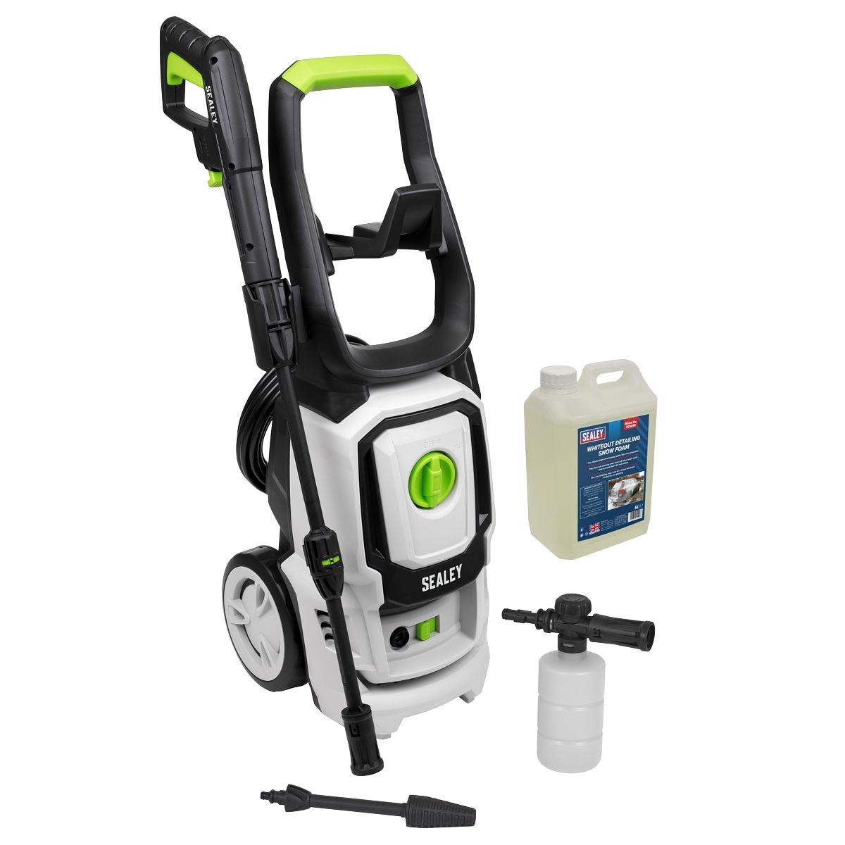 Sealey Pressure Washer with Snow Foam 130bar 420L/hr - Image 1