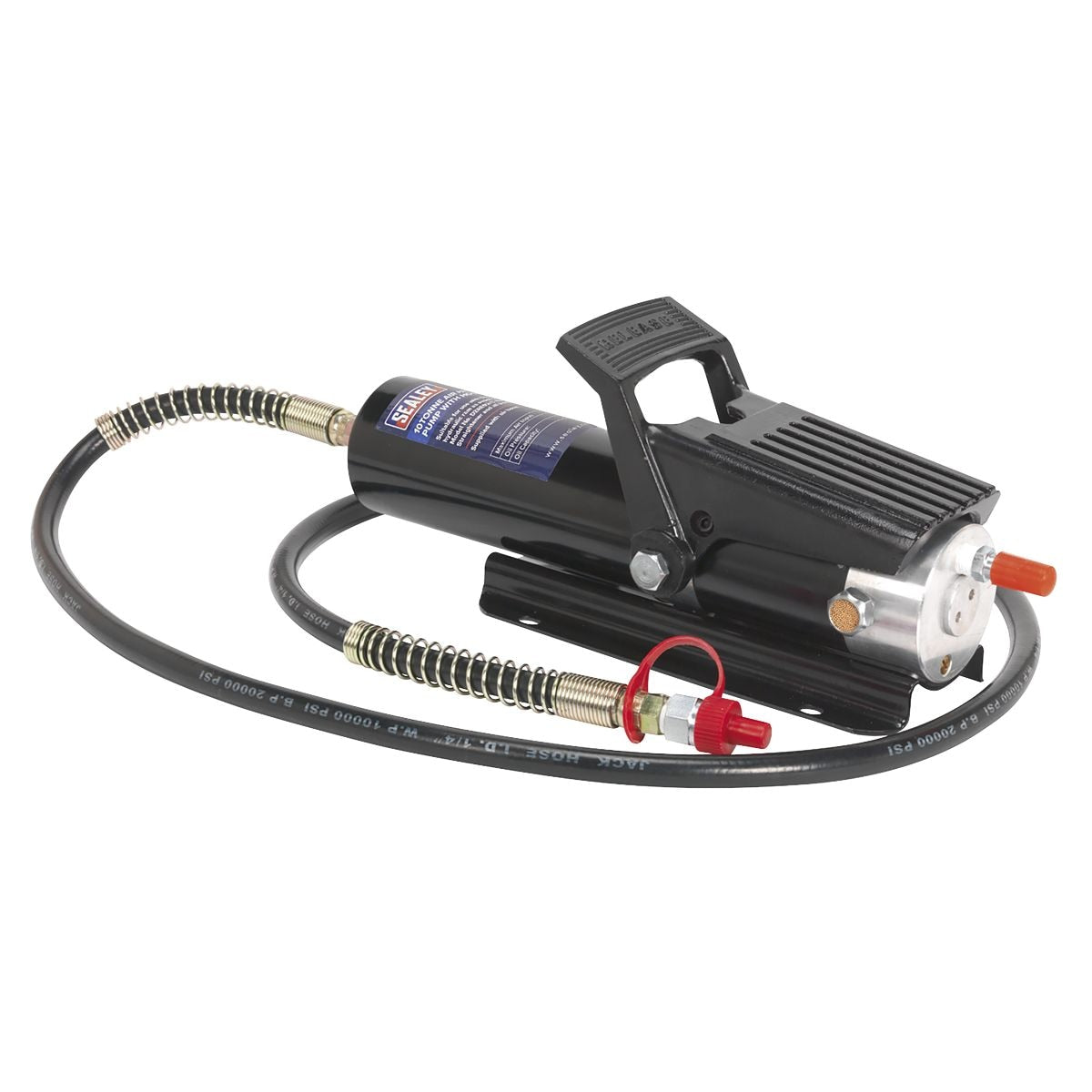 Sealey Air Hydraulic Pump with Hose 10 Tonne - Image 1
