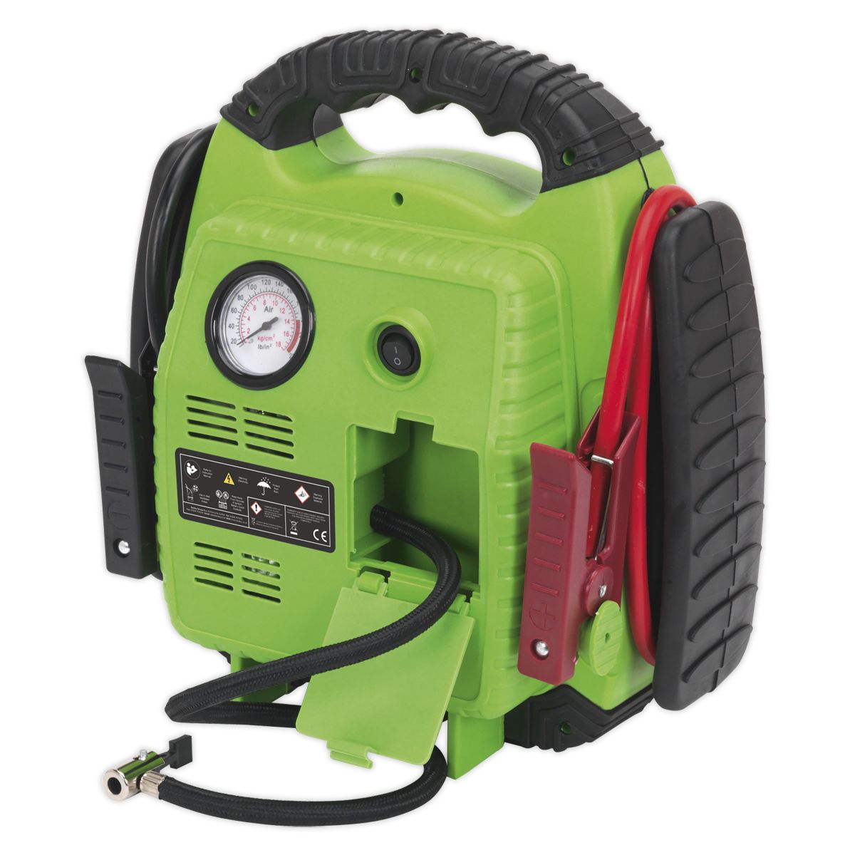 Sealey RoadStart 12V Emergency Jump Starter with Air Compressor 900 Peak Amps - Image 5