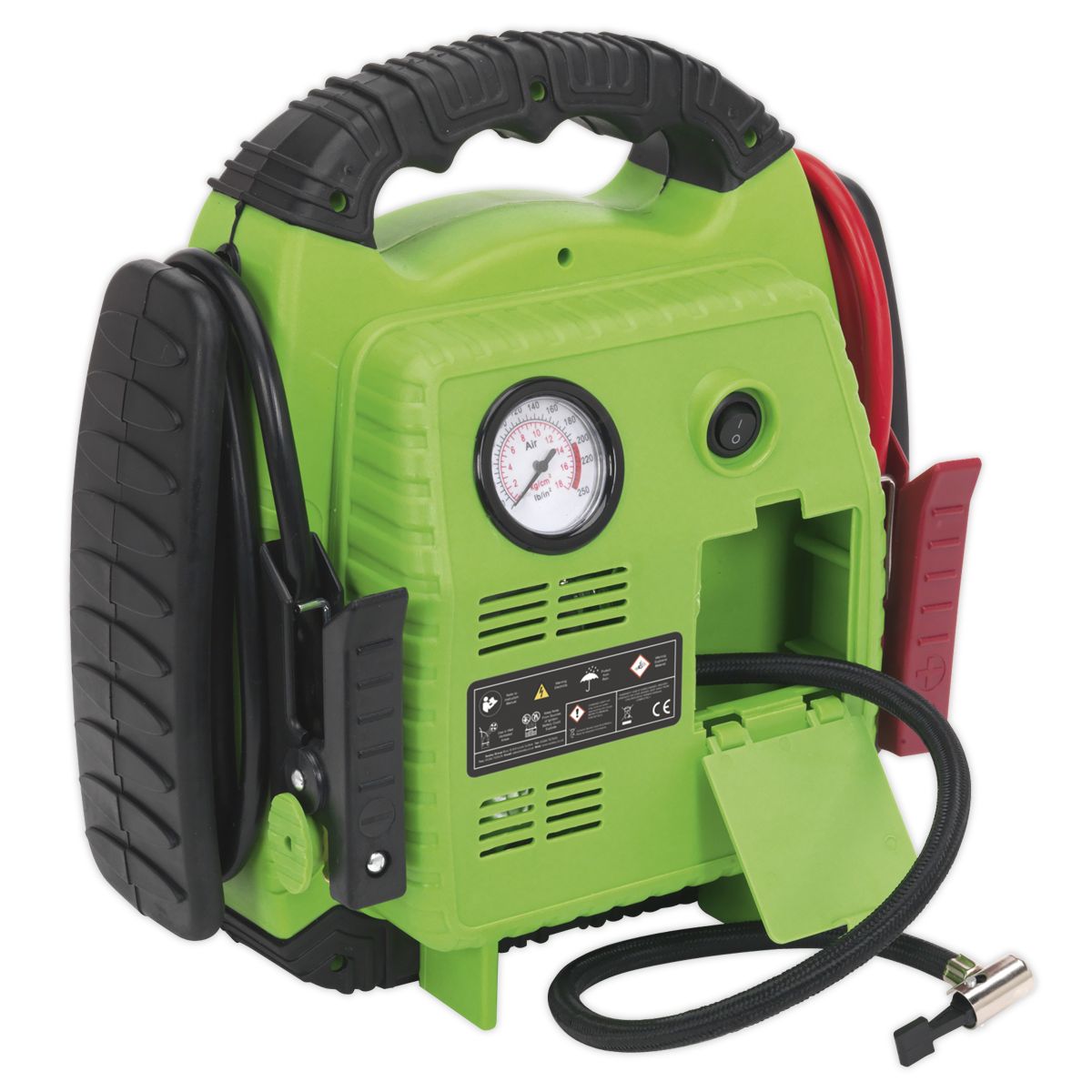 Sealey RoadStart 12V Emergency Jump Starter with Air Compressor 900 Peak Amps - Image 8