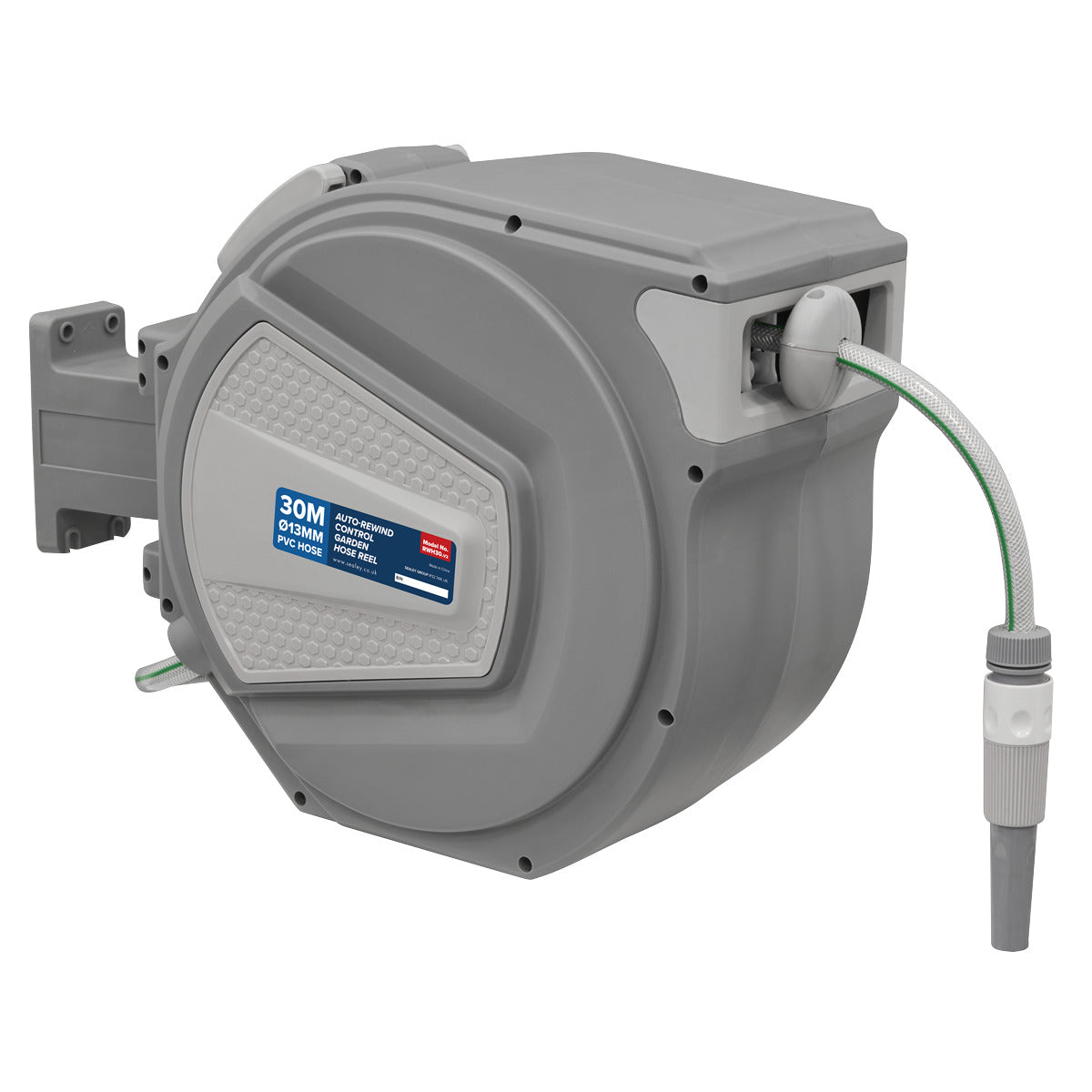 Sealey Auto-Rewind Control Garden Hose Reel 30m RWH30