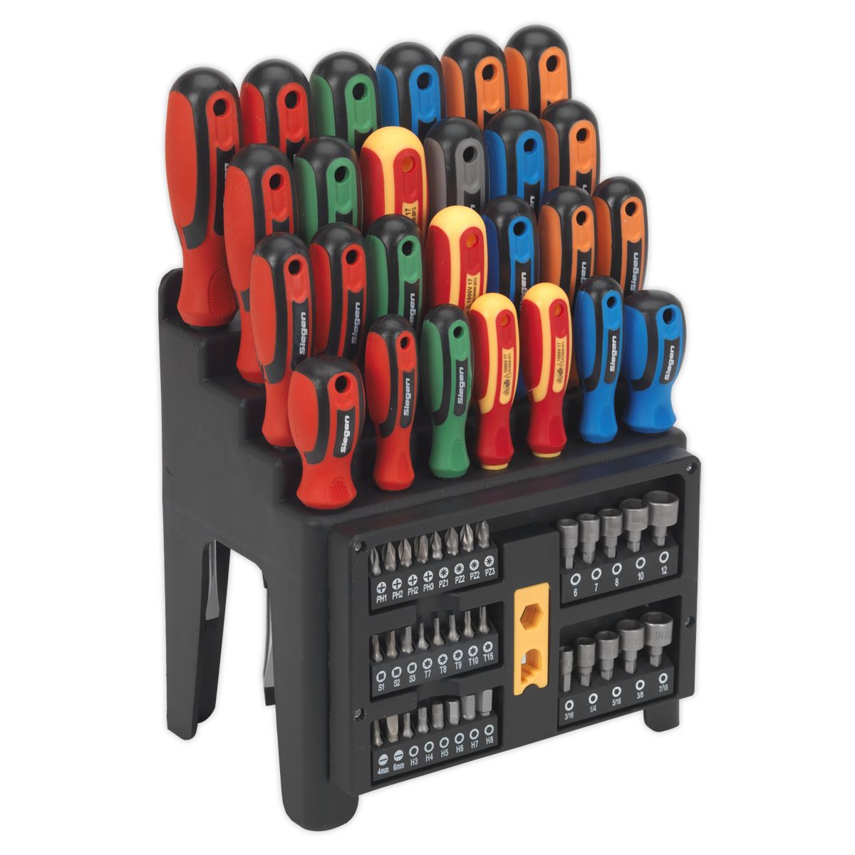 Sealey Siegen Screwdriver, Bit & Nut Driver Set 61pc - S01152