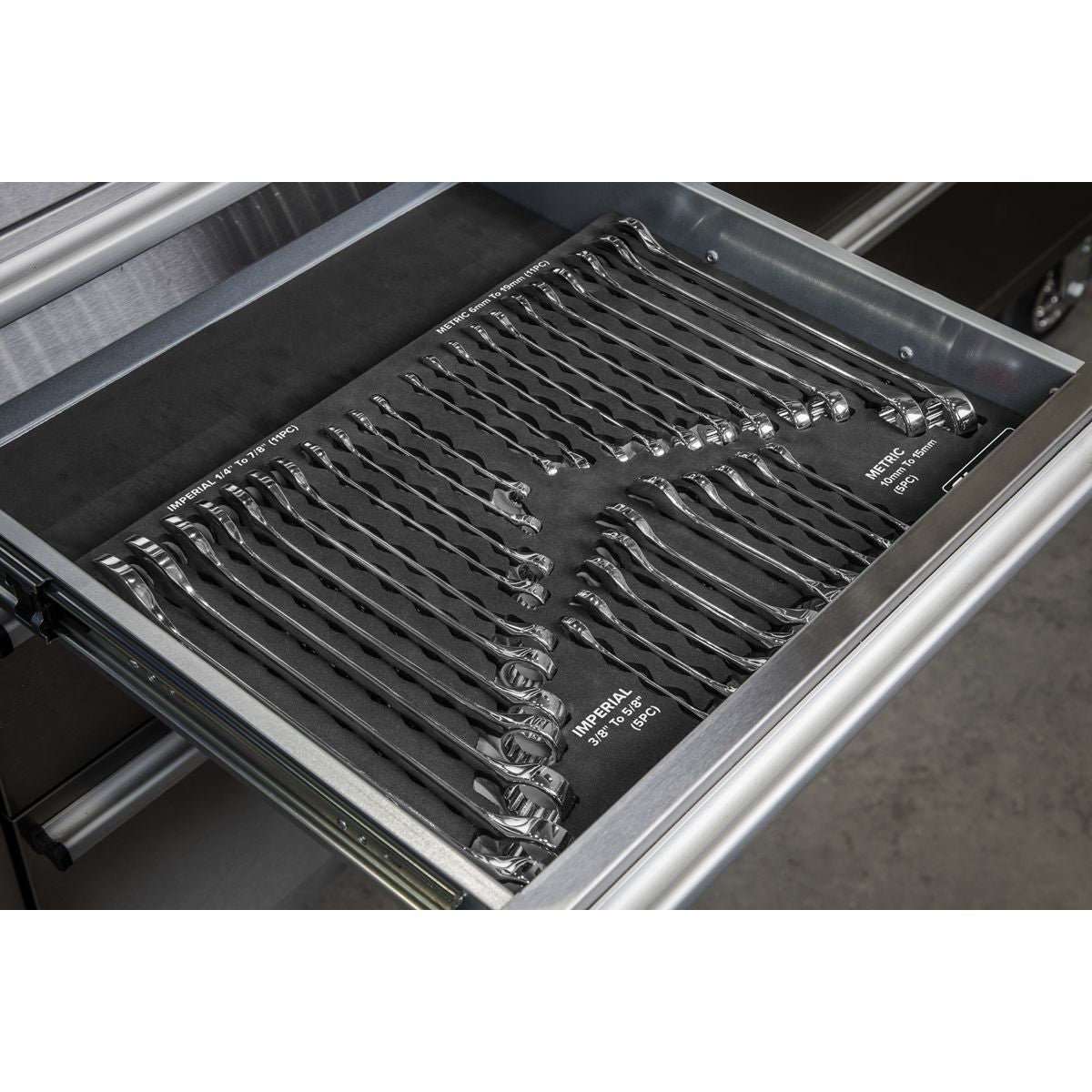 Sealey Siegen Metric/Imperial Combination Spanner Set 32pc - Image 5