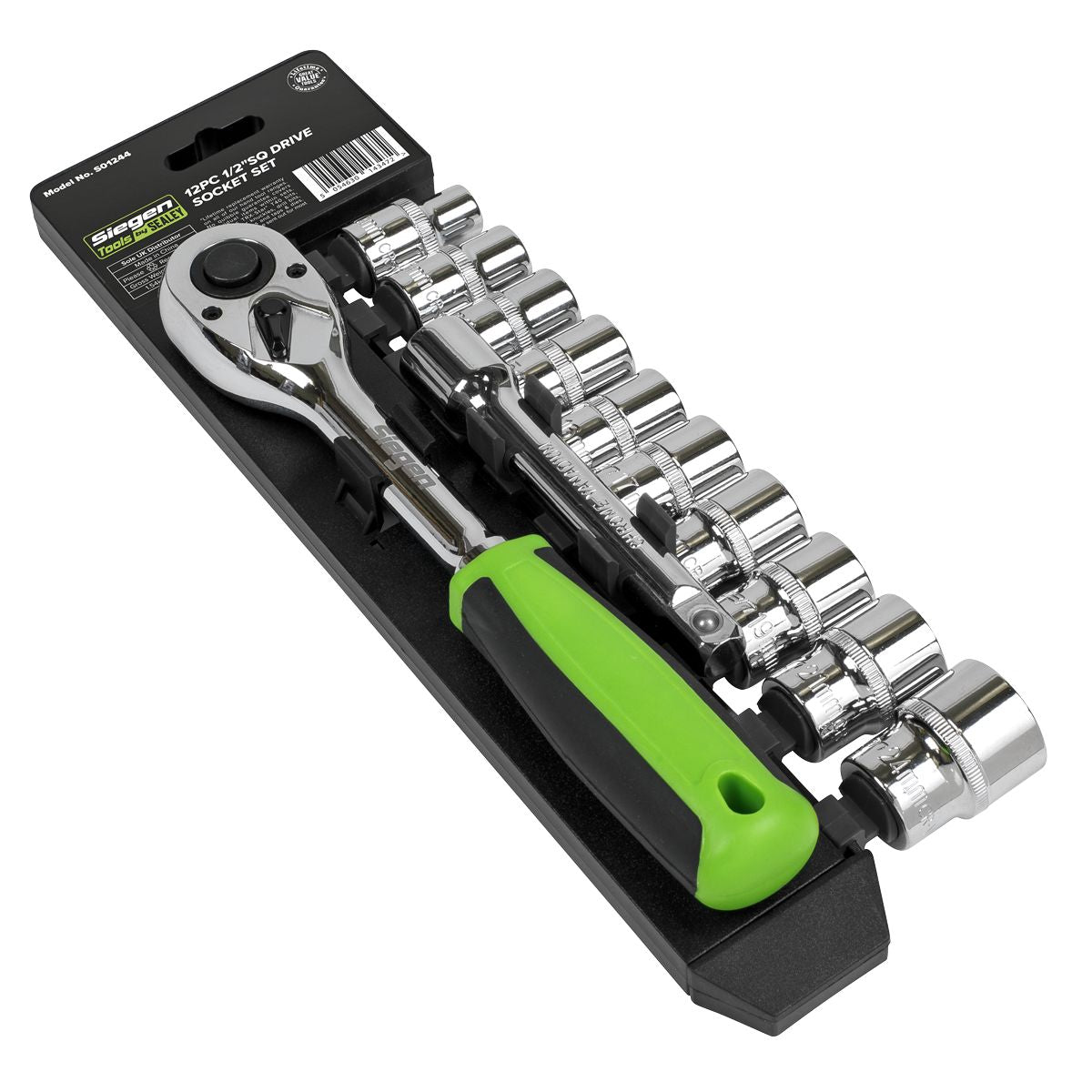 Sealey Siegen Socket Set 1/2"Sq Drive 12pc - Image 1