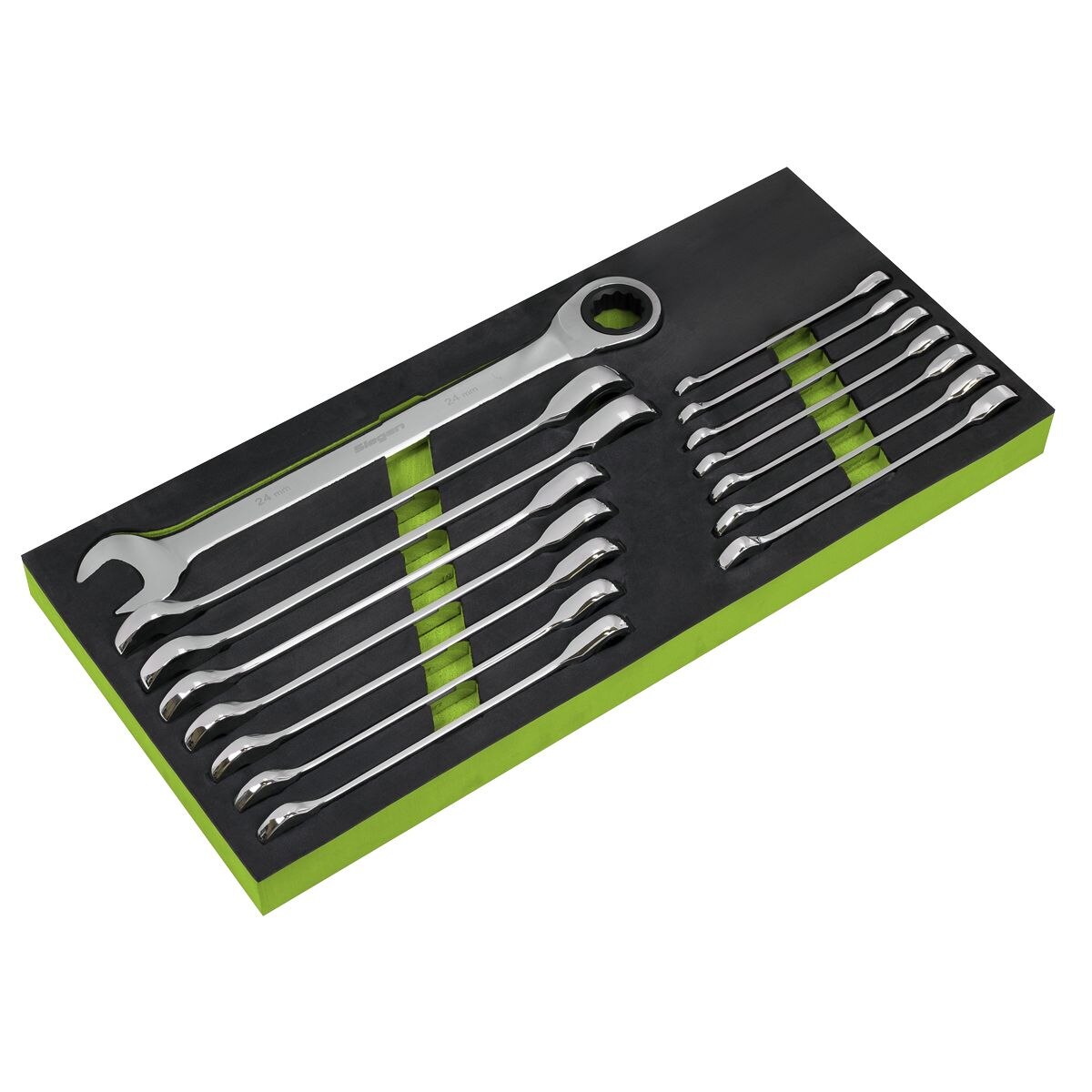 Sealey Siegen Combination Ratchet Spanner Set 15pc - Image 3