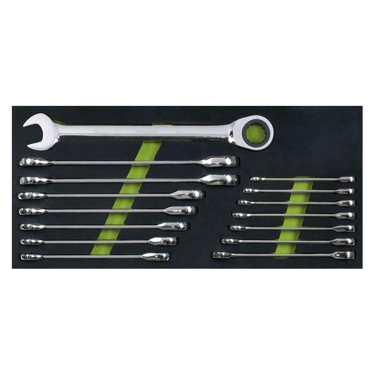 Sealey Siegen Combination Ratchet Spanner Set 15pc - Image 5