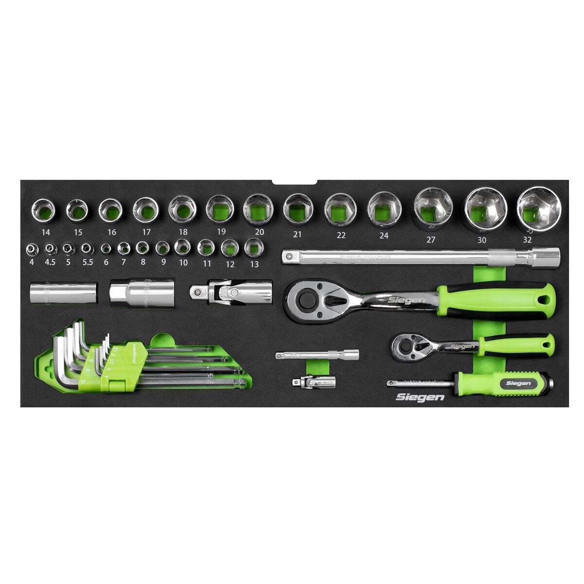 Sealey Siegen Tool Kit 98pc with 3 Drawer Portable Tool Chest - Image 3