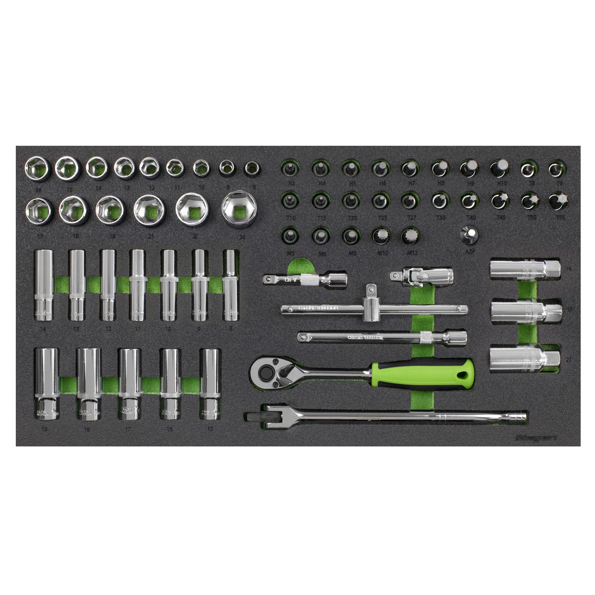 Sealey Siegen Socket Set with Tool Tray 3/8"Sq Drive 62pc - Image 4