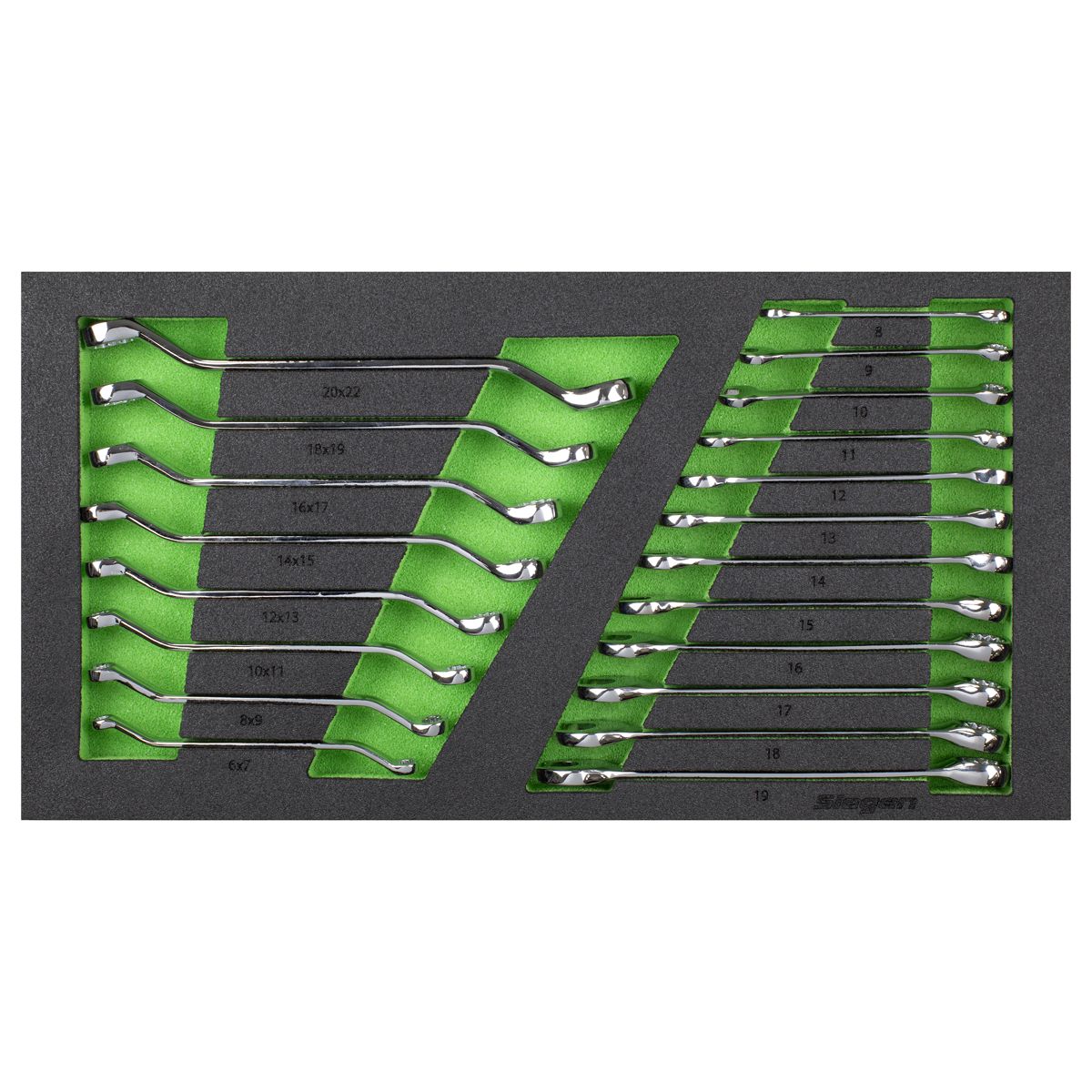 Sealey Siegen Combination & Deep Offset Spanner Set with Tool Tray 20pc - Image 5