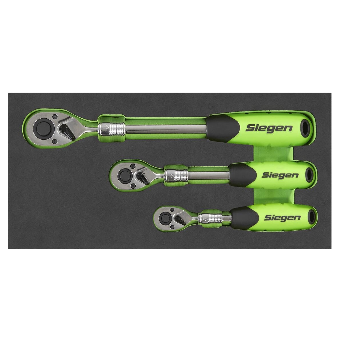 Sealey Siegen Extendable Ratchet Wrench Set 3pc - Image 3