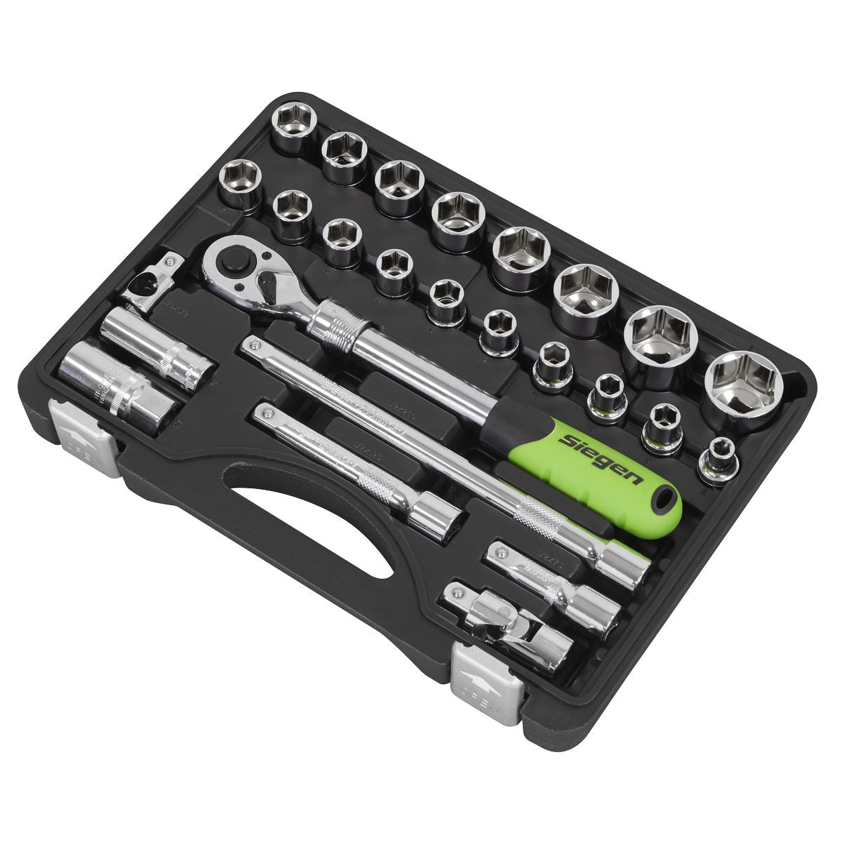 Sealey Siegen Extending Ratchet Socket Set 1/2"Sq Drive 26pc - Image 5