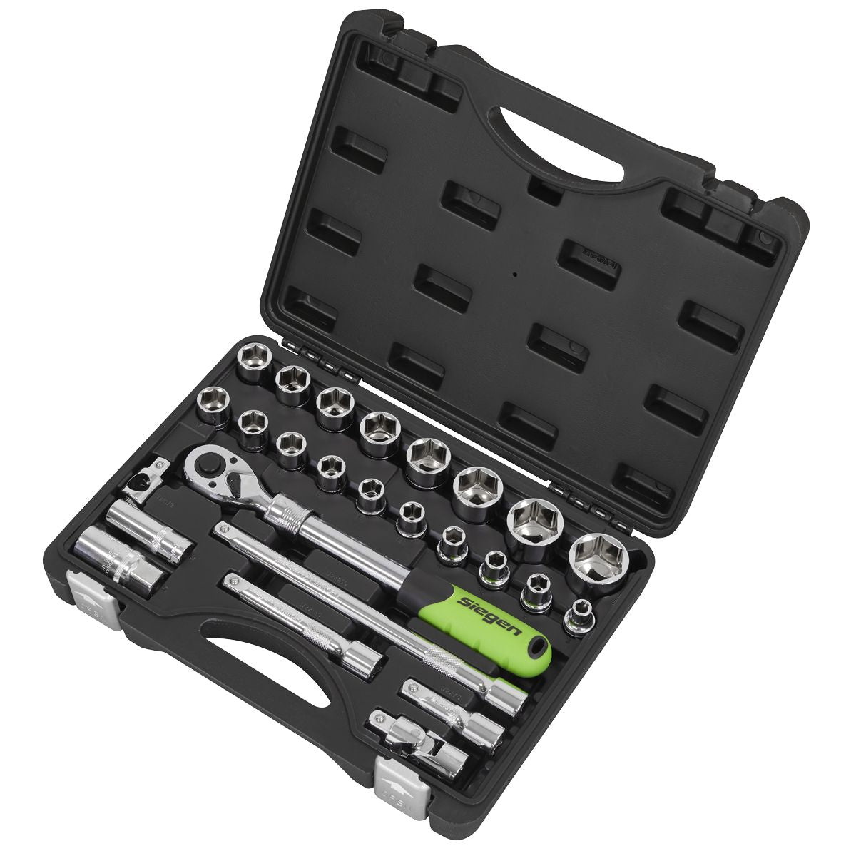 Sealey Siegen Extending Ratchet Socket Set 1/2"Sq Drive 26pc - Image 8
