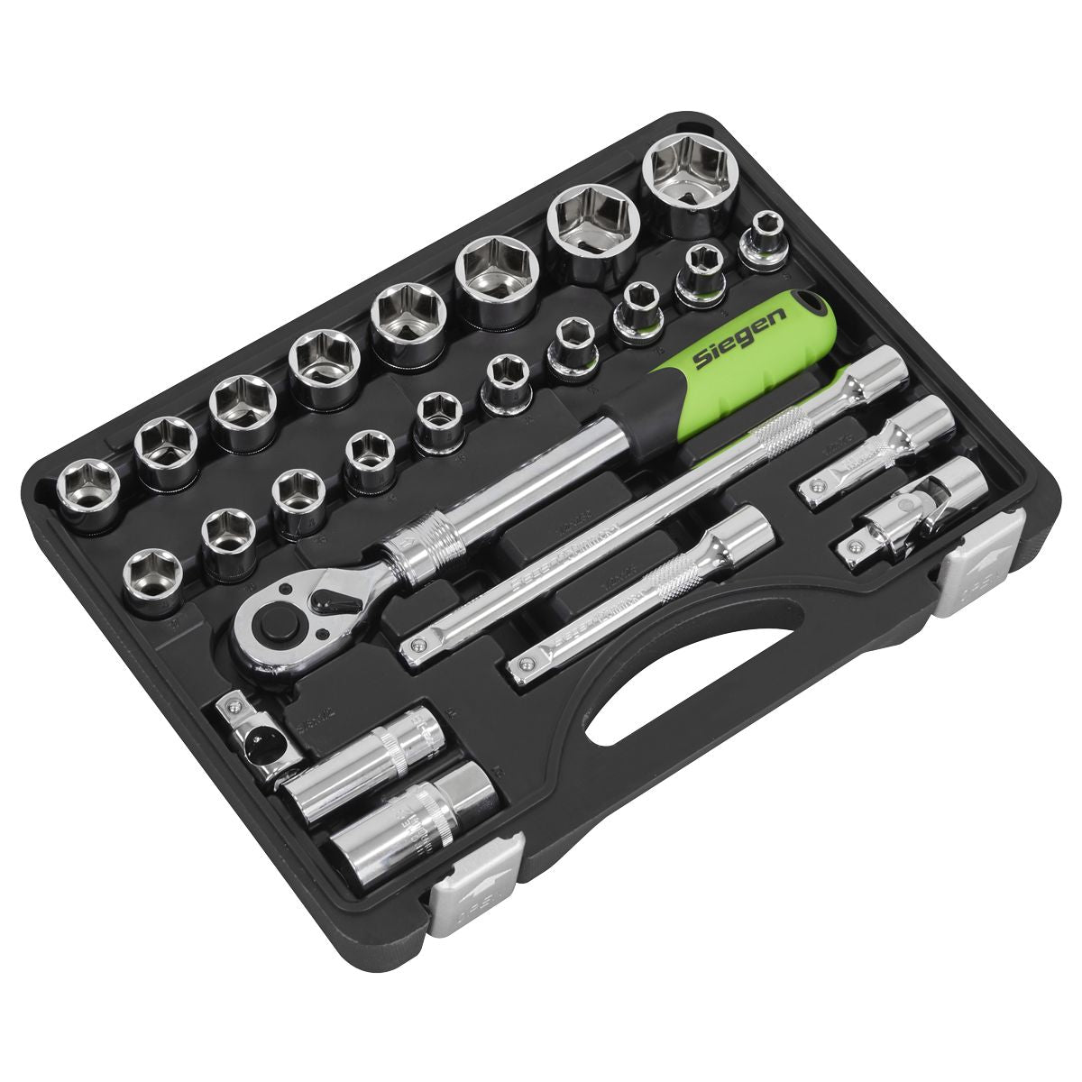 Sealey Siegen Extending Ratchet Socket Set 1/2"Sq Drive 26pc - Image 10