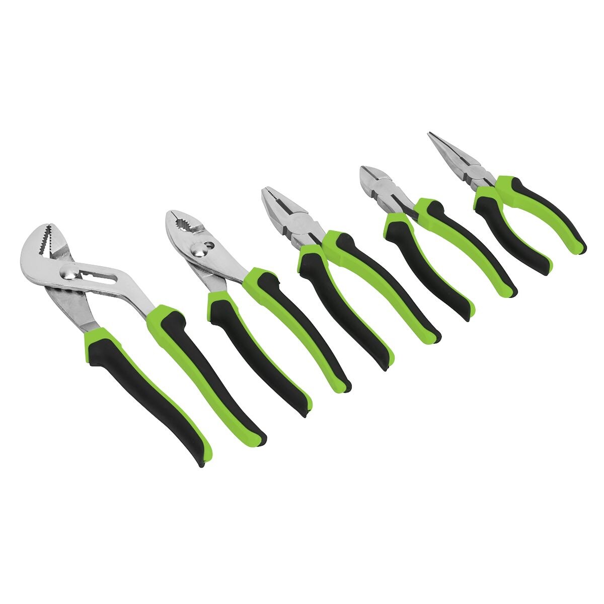 Sealey Comfort Grip Pliers Set 5pc - Image 1