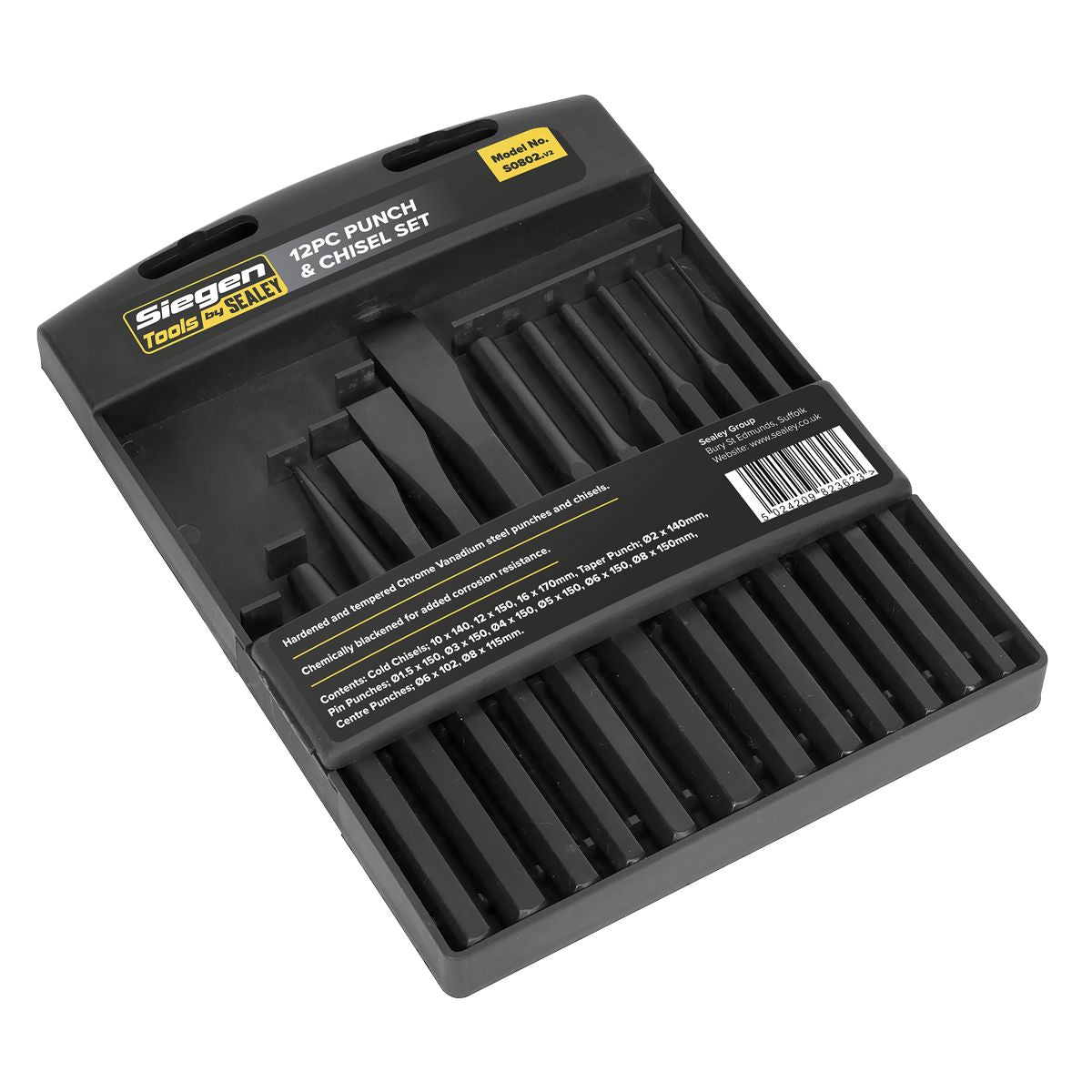 Sealey Siegen Punch & Chisel Set 12pc - Image 4