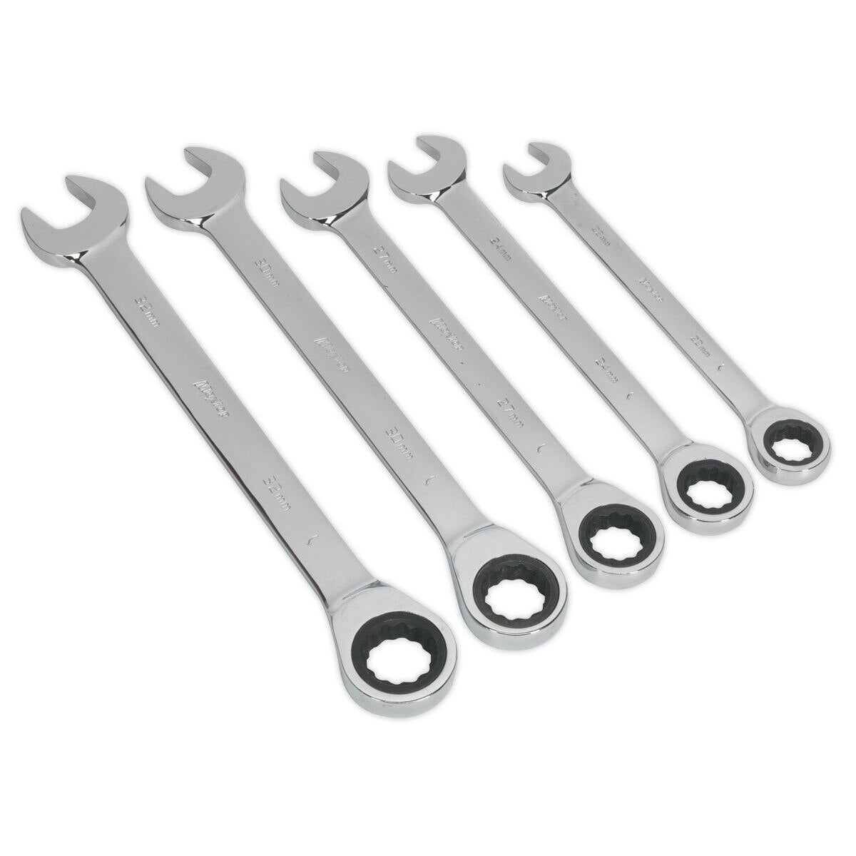 Sealey Siegen Combination Ratchet Spanner Set 5pc - Image 1