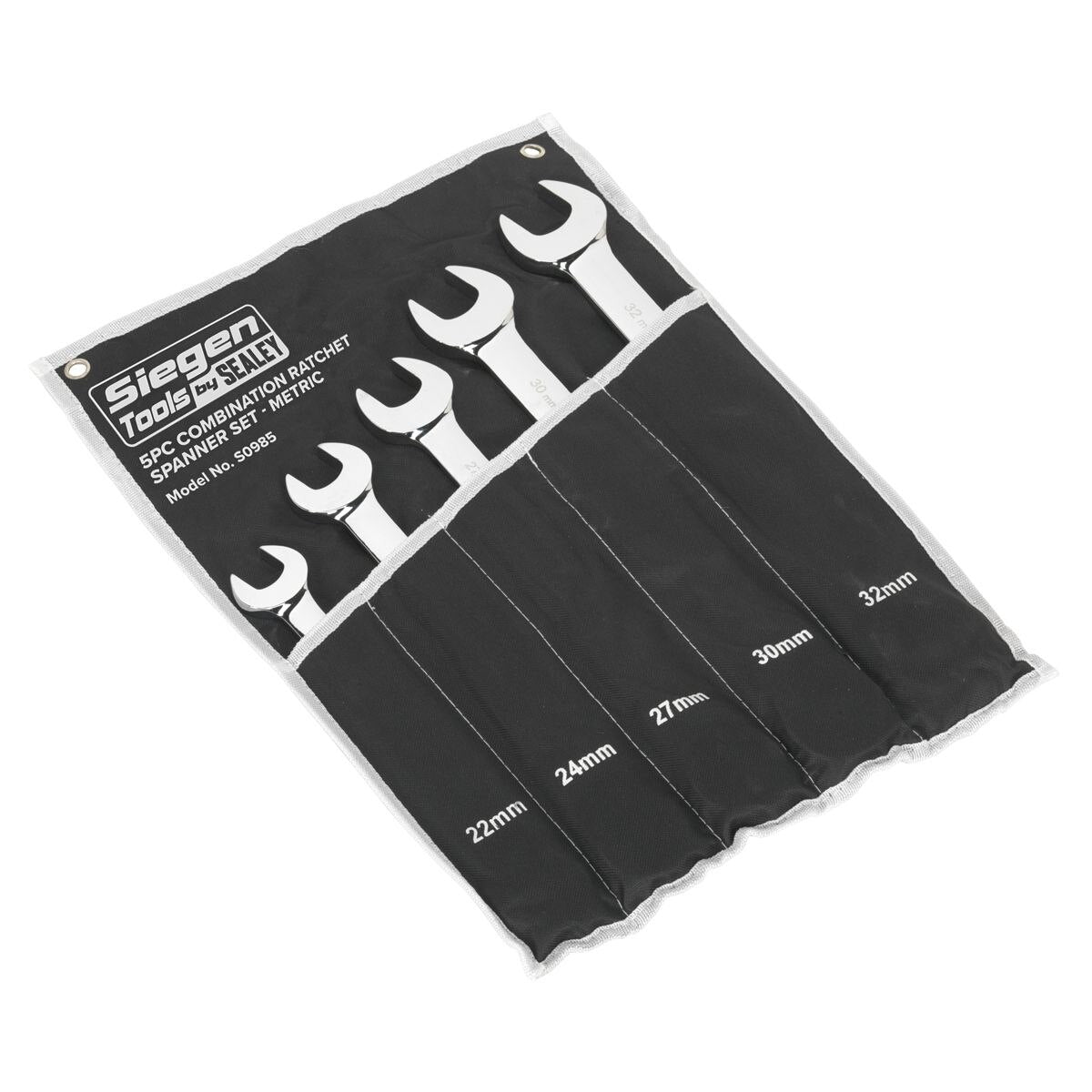 Sealey Siegen Combination Ratchet Spanner Set 5pc - Image 2