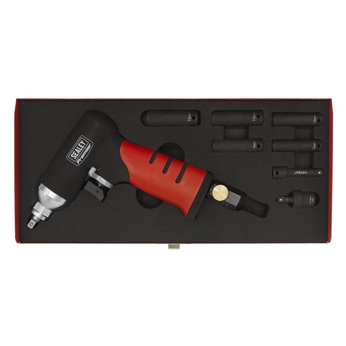 Sealey Premier Air Impact Wrench Diesel Glow Plug Kit 1/4"Sq Drive - Image 3