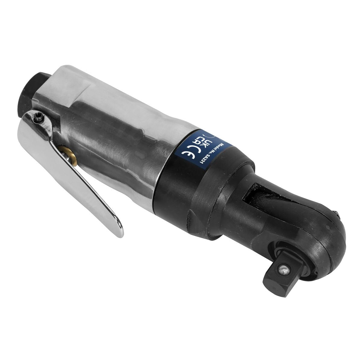 Sealey Super Stubby Air Ratchet Wrench 3/8"Sq Drive - Image 2