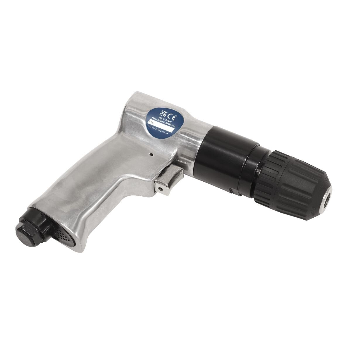 Sealey Reversible Air Drill 10mm with Keyless Chuck - Image 4