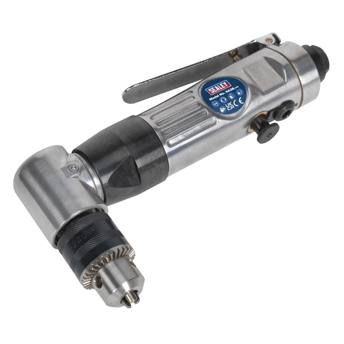 Sealey Reversible Air Angle Drill 10mm - Image 1