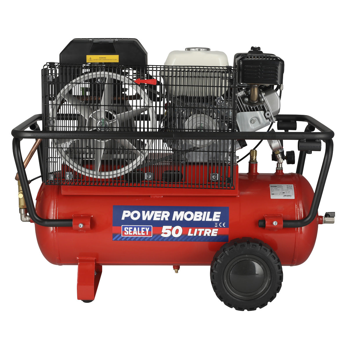 Sealey 50L Belt Drive Air Compressor with Petrol Engine 5.5hp SA5055