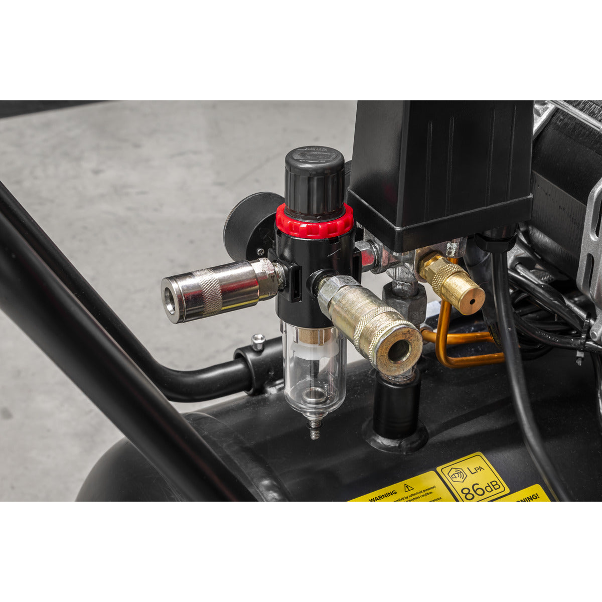 Sealey 100L Oil Free Low Noise Direct Drive Air Compressor 2 x 2hp SAC10001S
