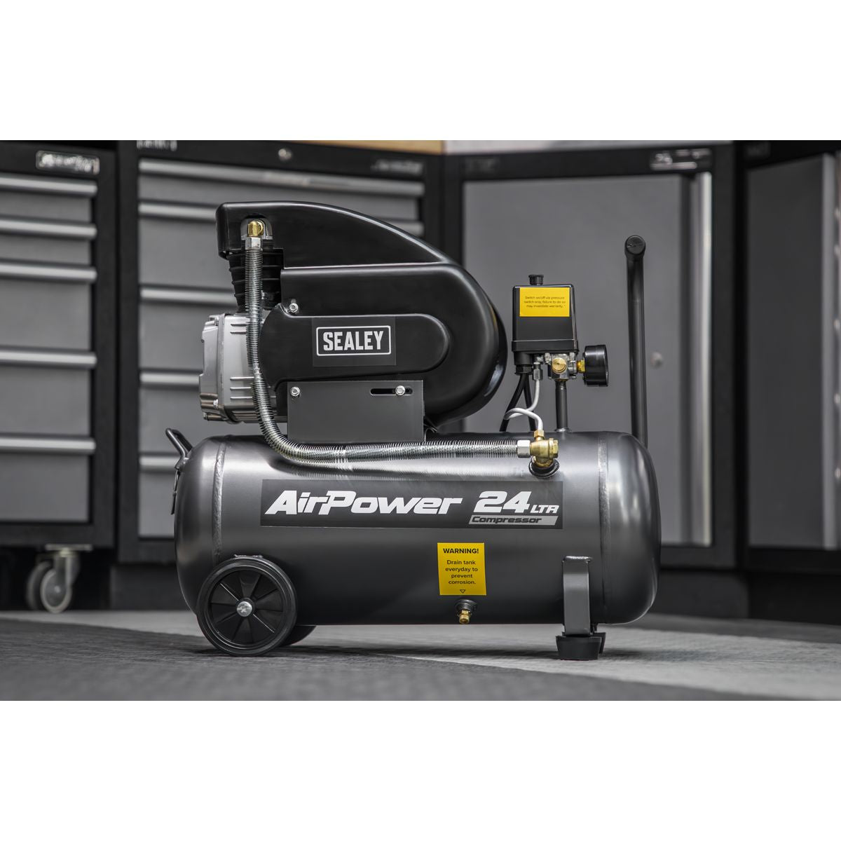 Sealey 24L Direct Drive Air Compressor 2hp - Image 6