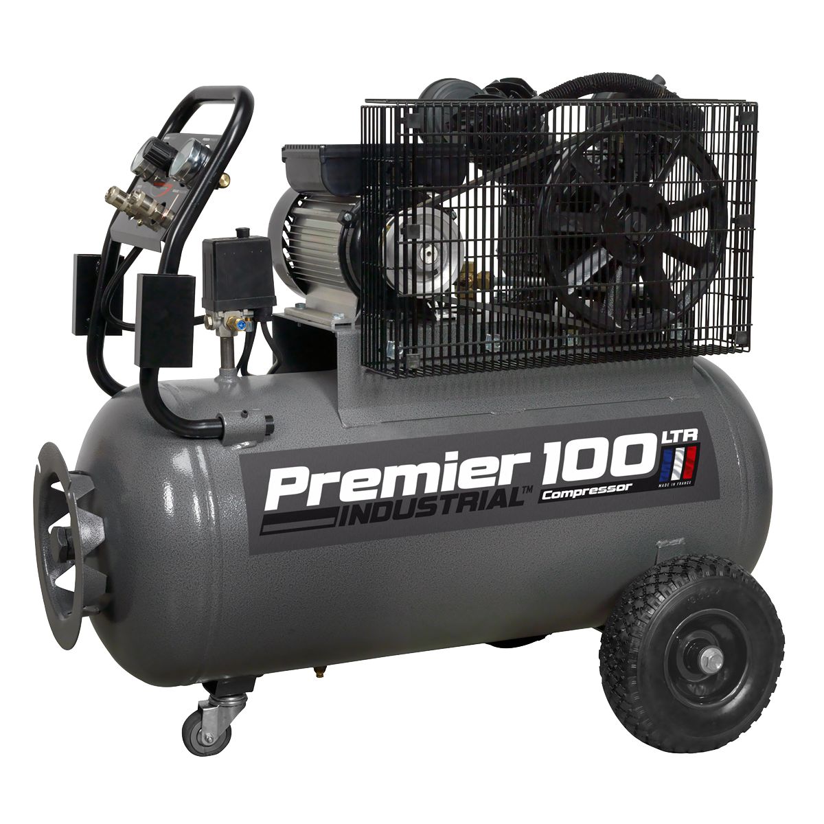 Sealey Premier 100L Belt Drive Air Compressor with Front Control Panel 3hp - Image 8