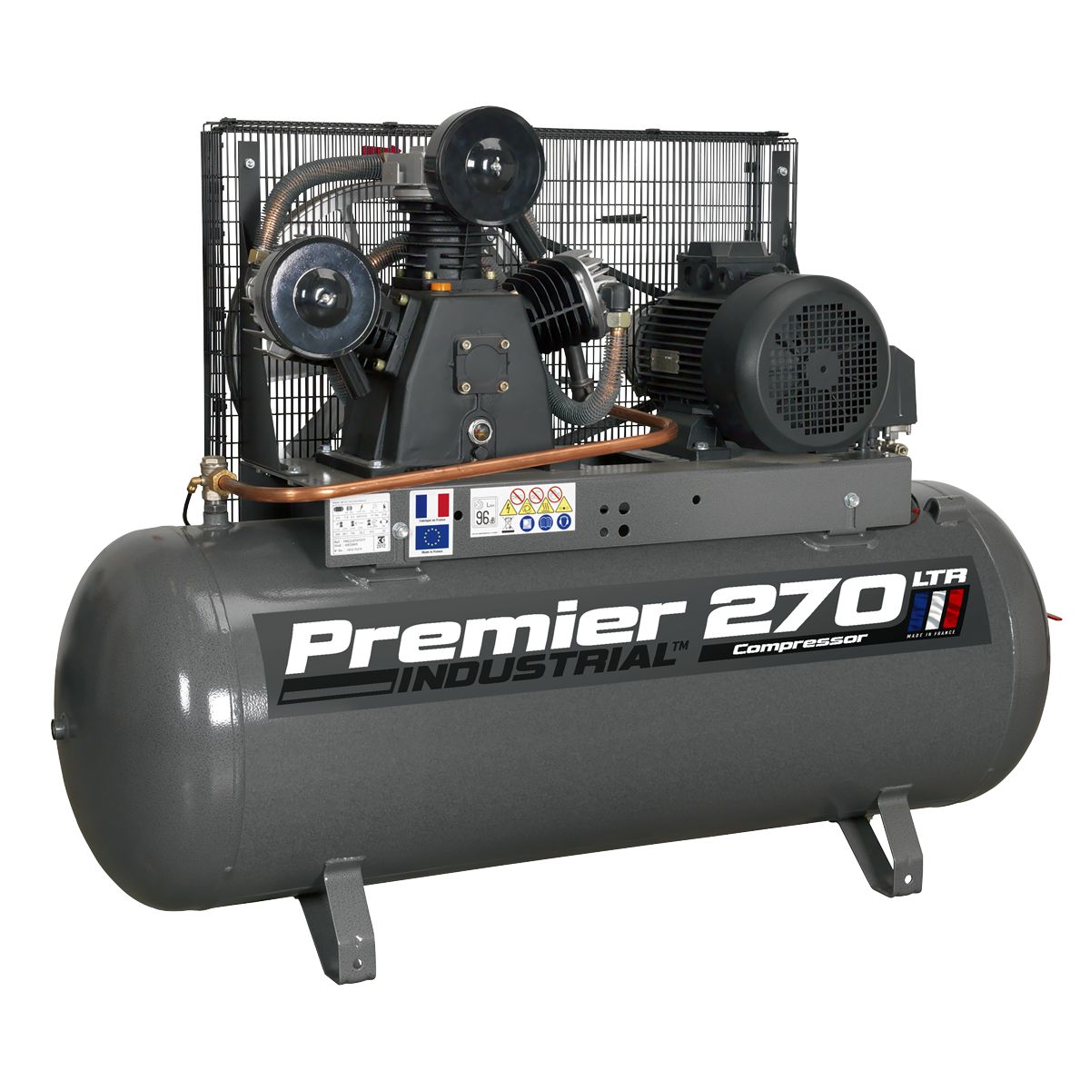 Sealey Premier 270L Belt Drive Air Compressor 7.5hp 3ph - Image 4