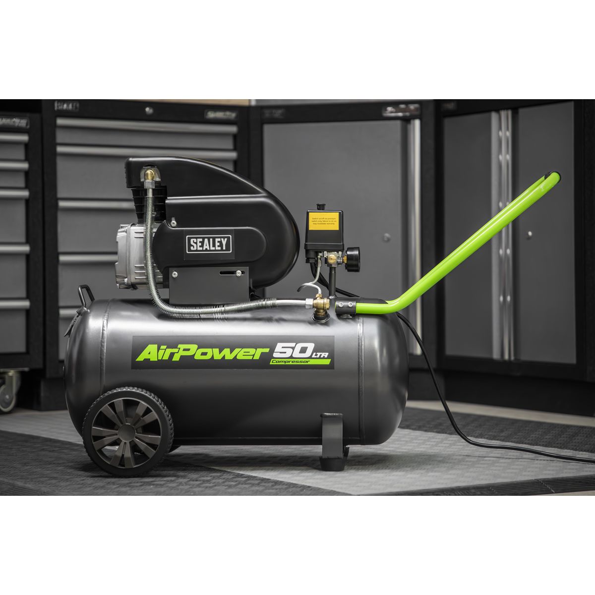 Sealey 50L Direct Drive Air Compressor 2hp with 4pc Air Accessory Kit - Image 5