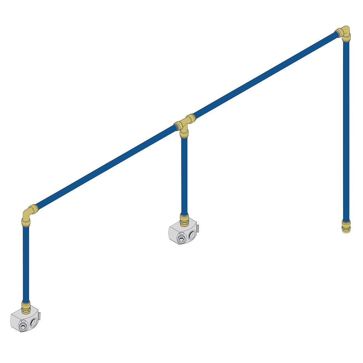 John Guest SharkBite 12m 2-Drop Air Supply System Kit SBAKIT2