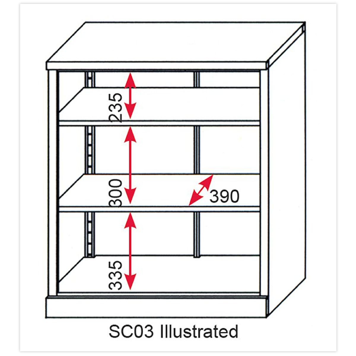 Sealey Floor Cabinet 2 Shelf 2 Door - Image 5