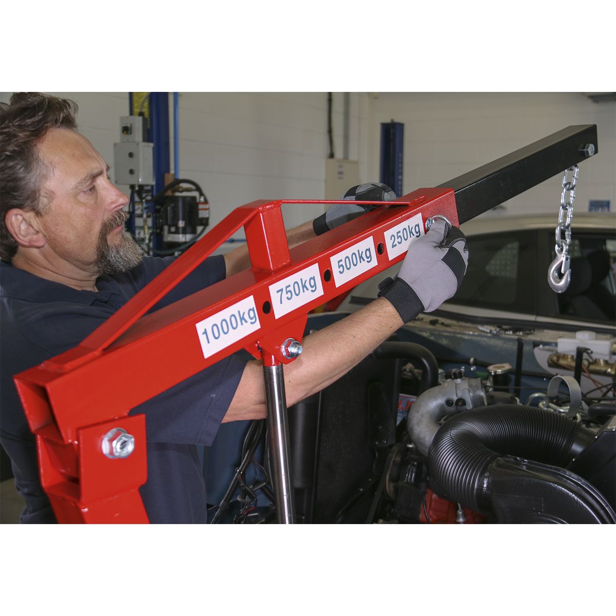 Sealey Knock-Down Type Folding Crane 1 Tonne - Image 6