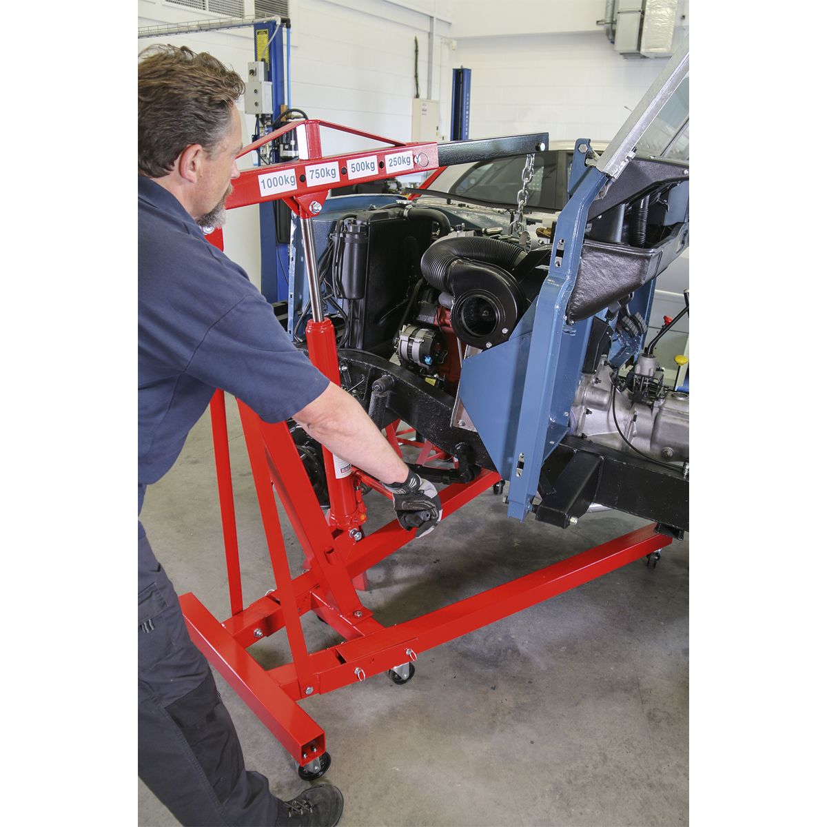 Sealey Knock-Down Type Folding Crane 1 Tonne - Image 7