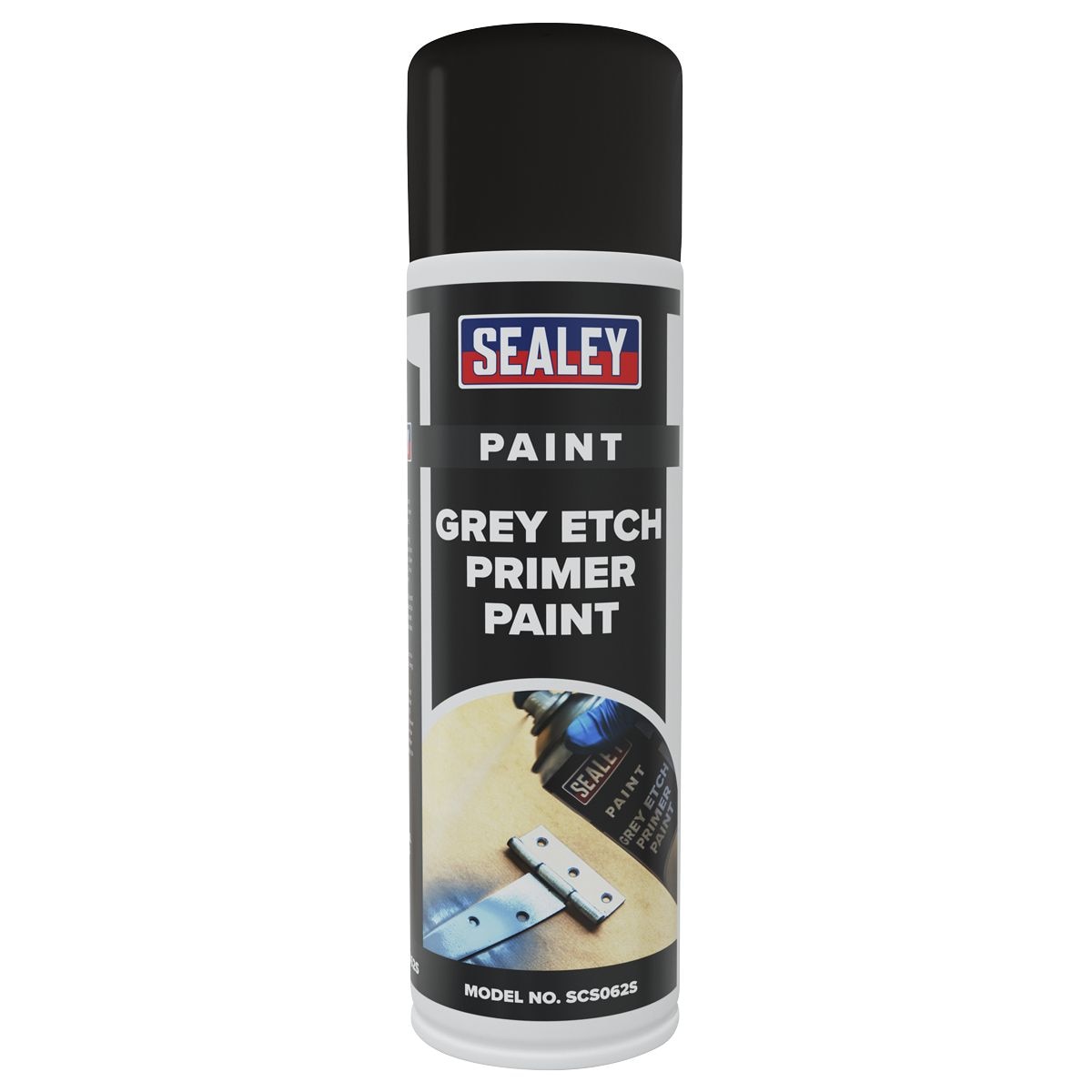 Sealey Etch Primer Paint 500ml, Grey - Pack of 6 - Image 1