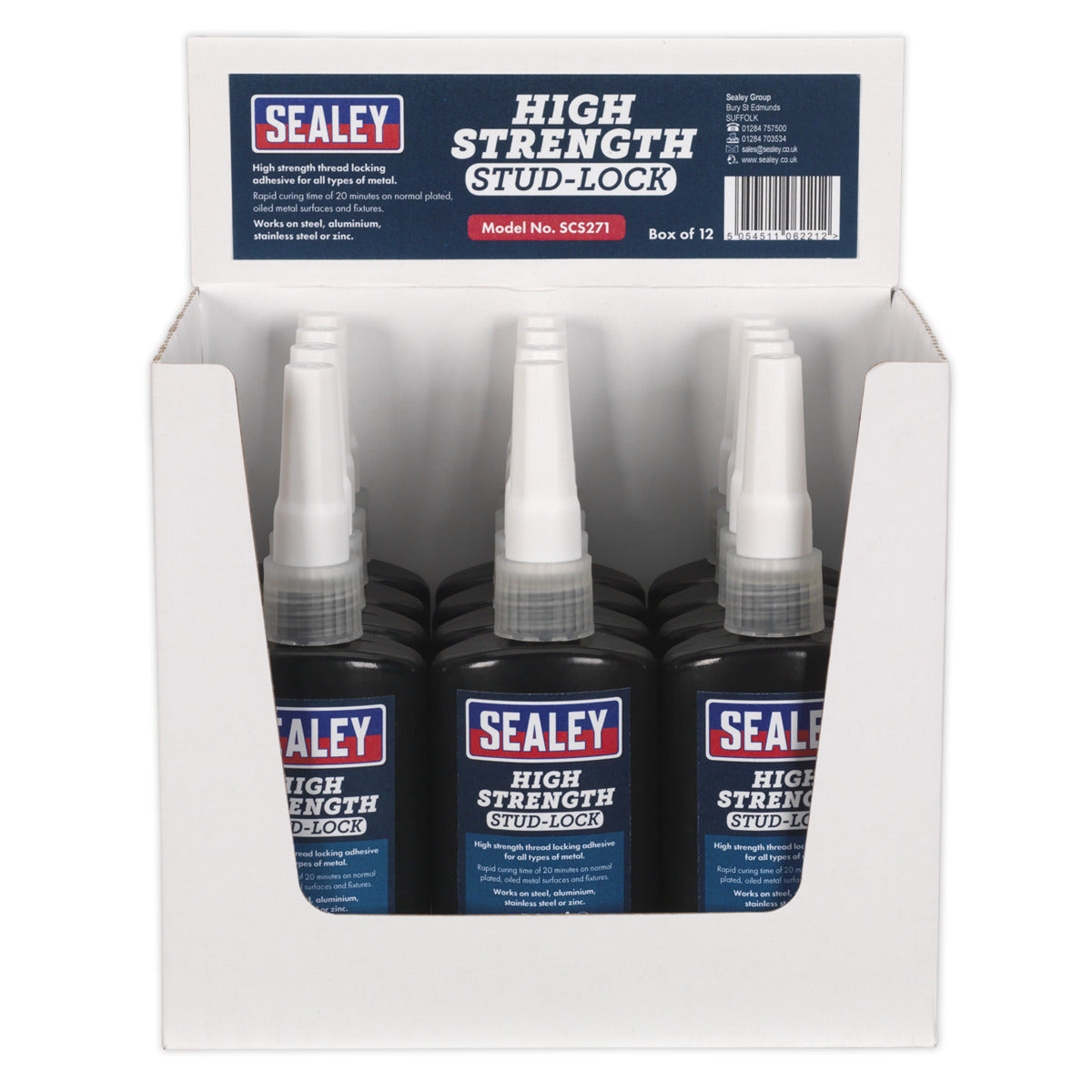 Sealey High Strength Stud Lock 50ml - Pack of 12 SCS271