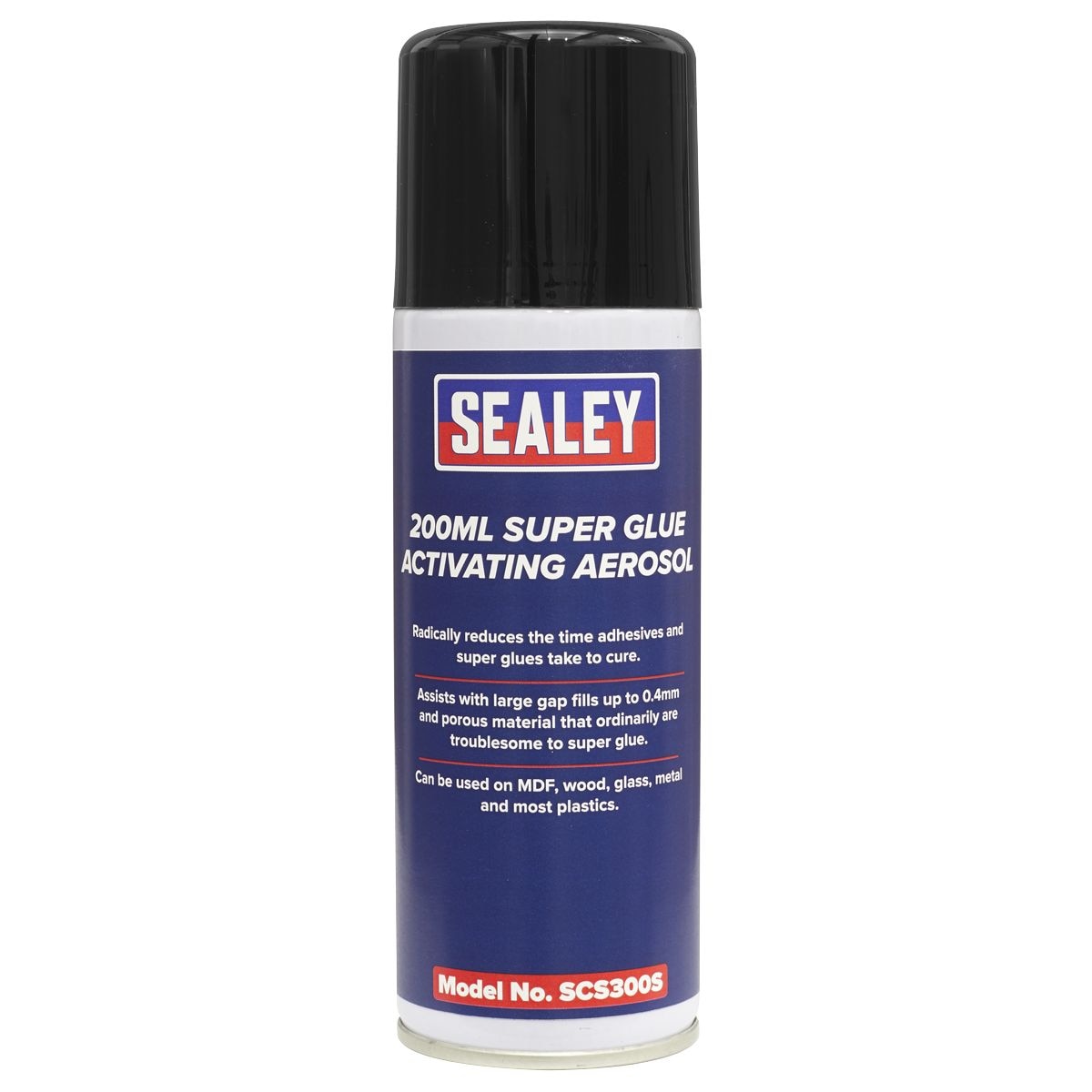 Sealey Super Glue Activating Aerosol 200ml - Pack of 6 - Image 1