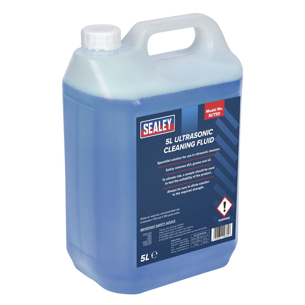 Sealey Ultrasonic Cleaning Fluid 5L - Image 1