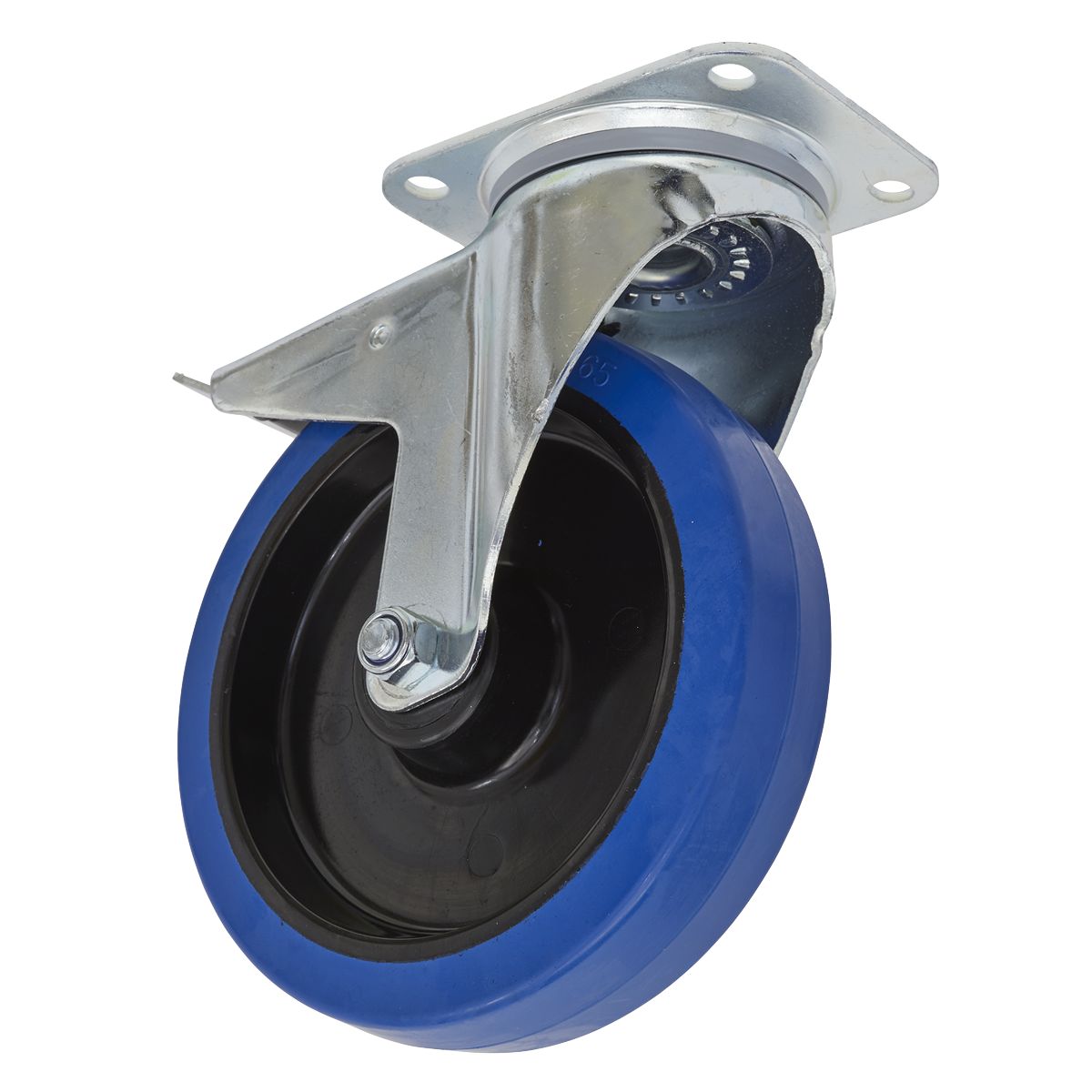 Sealey 200mm Castor Wheel with Swivel Plate & Total Lock - Image 1