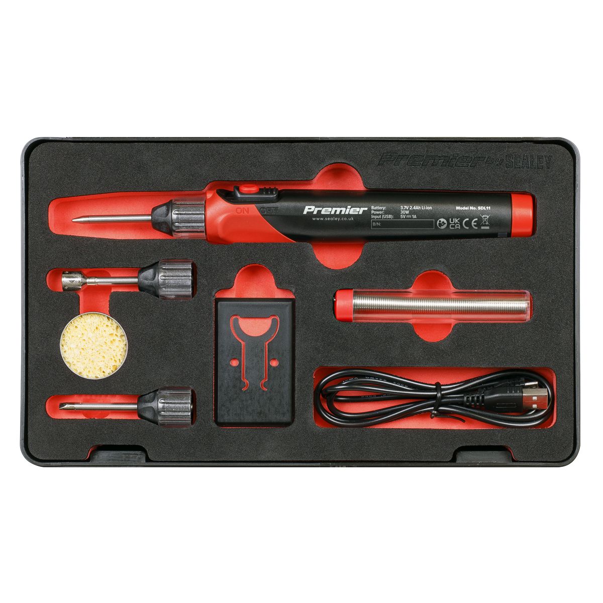 Sealey Premier Rechargeable Soldering Iron Kit 30W - Image 3