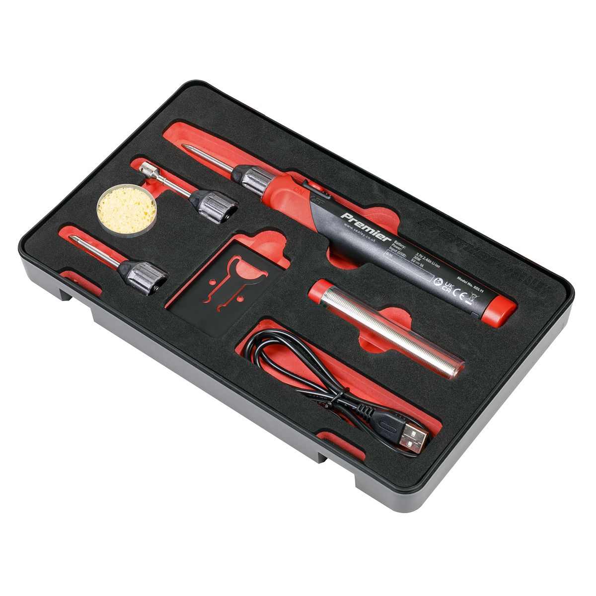 Sealey Premier Rechargeable Soldering Iron Kit 30W - Image 5
