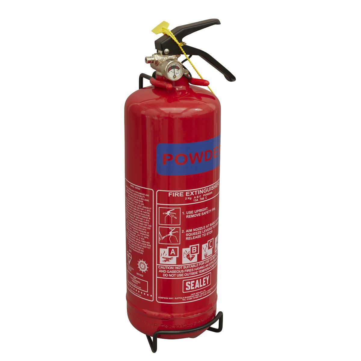 Sealey Dry Powder Fire Extinguisher 2kg - Image 1