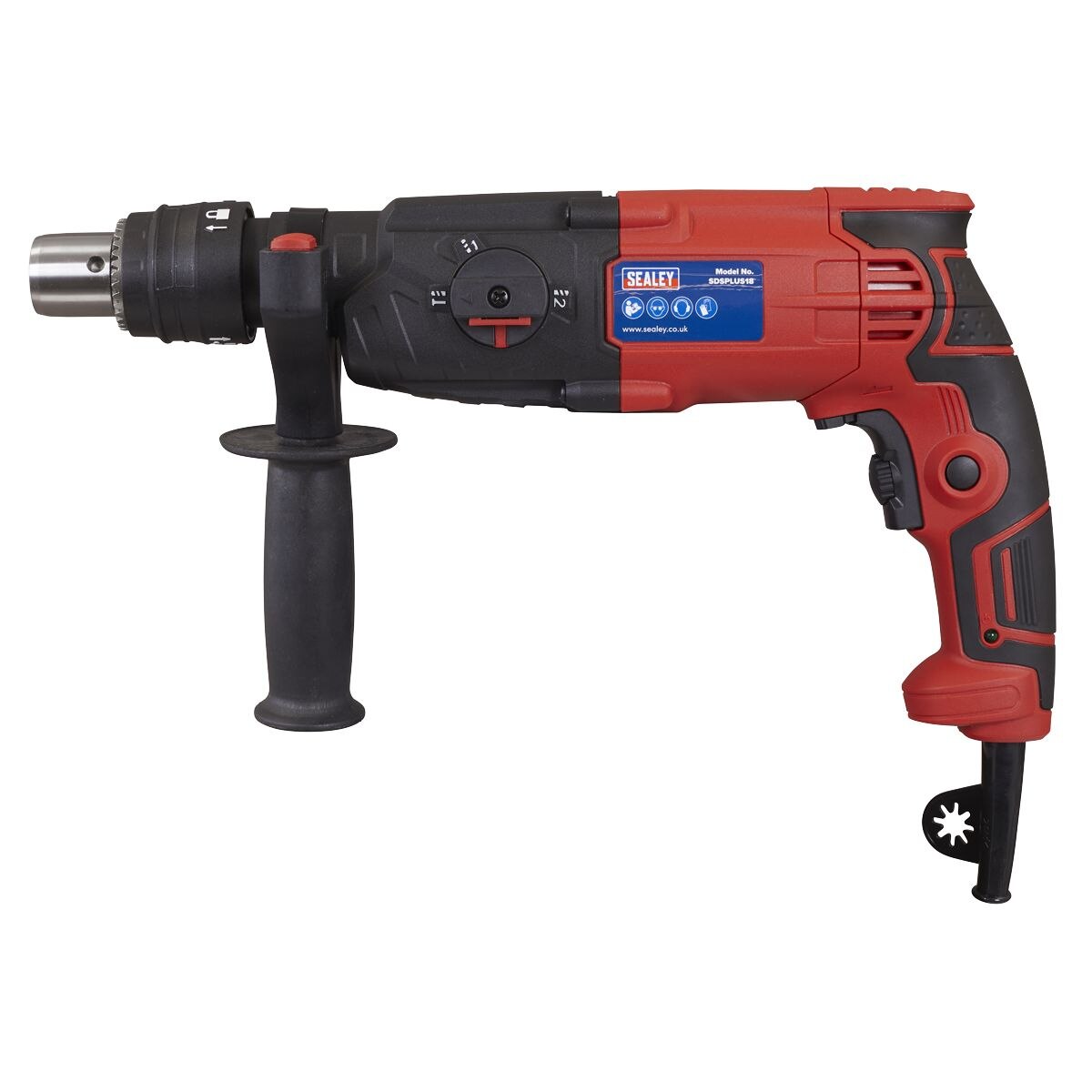 Sealey 18mm SDS Plus Rotary Hammer Drill 750W/230V - Image 4