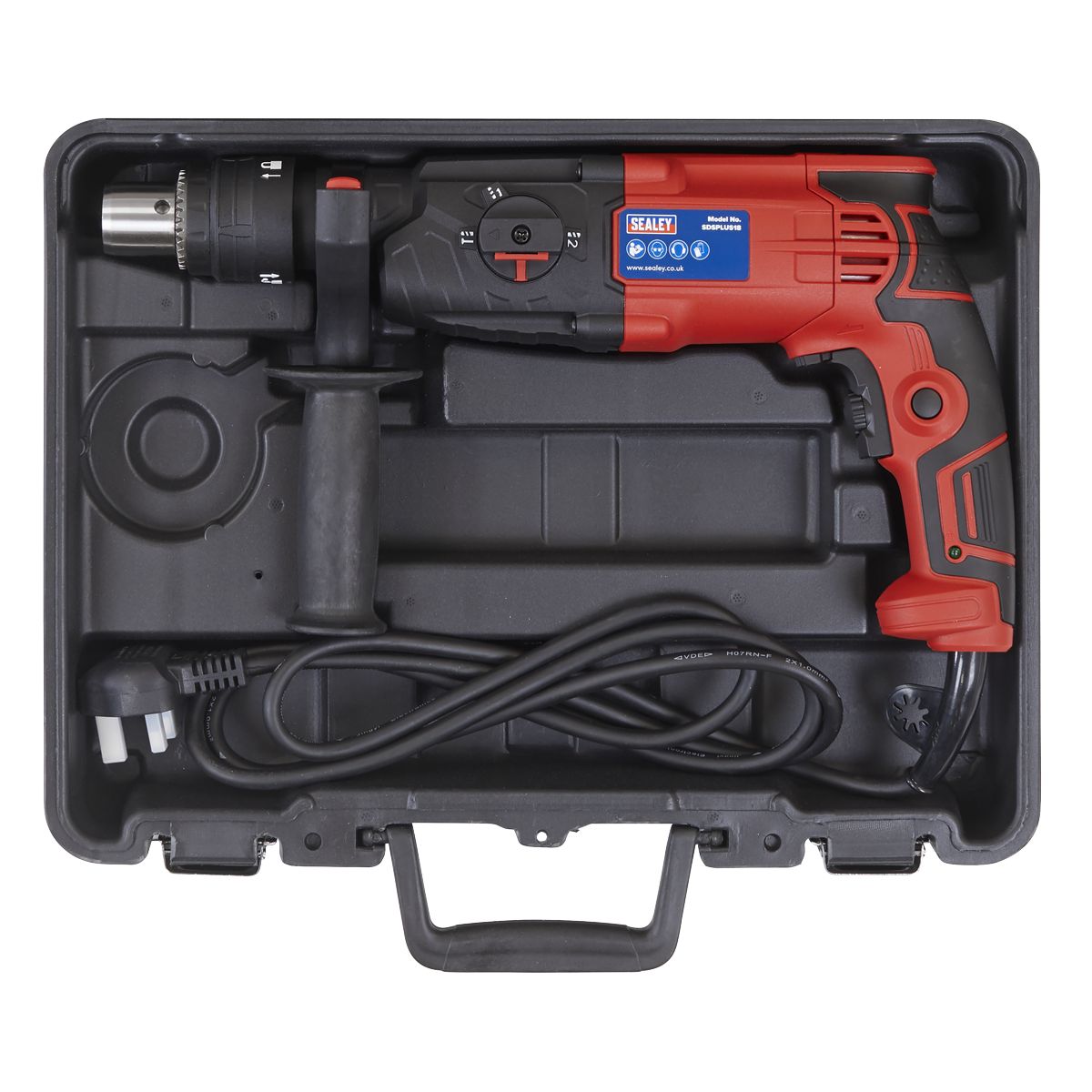 Sealey 18mm SDS Plus Rotary Hammer Drill 750W/230V - Image 10