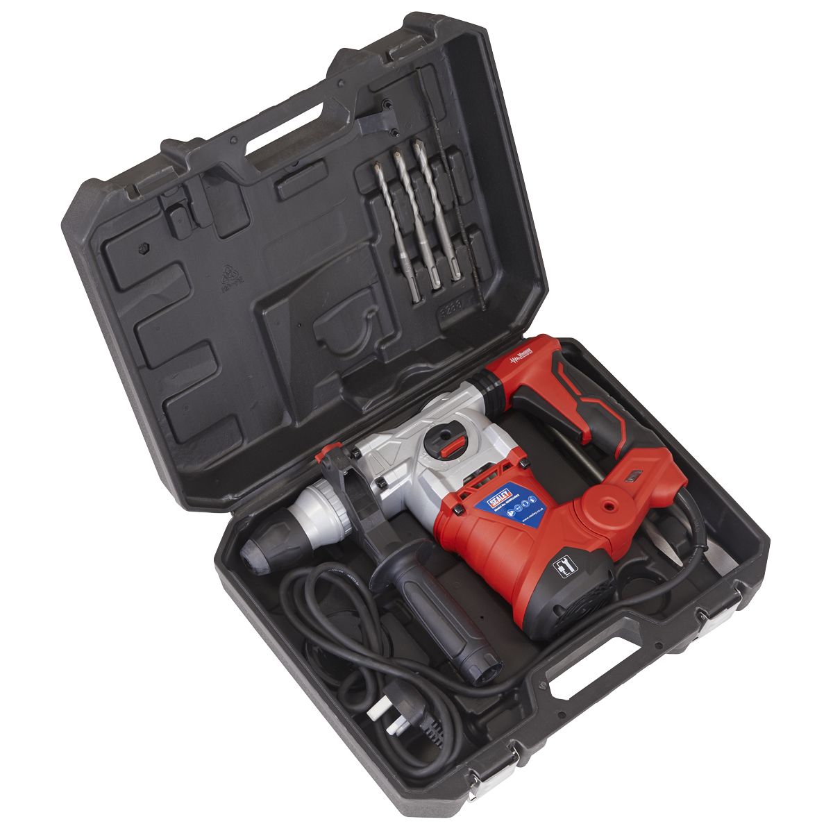 Sealey 32mm SDS Plus Rotary Hammer Drill 1500W/230V - Image 4