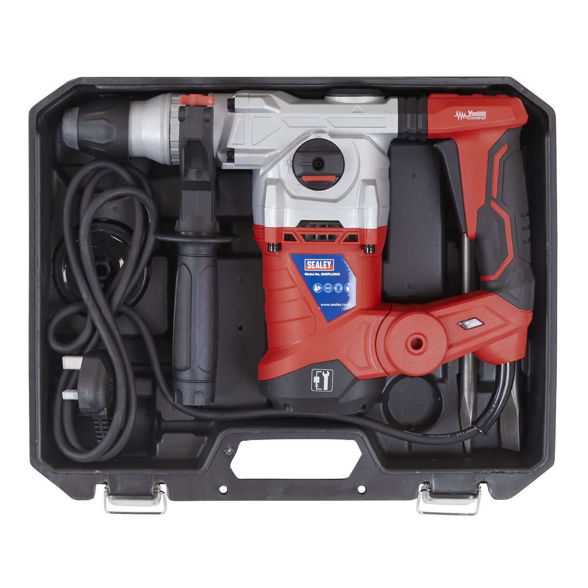 Sealey 32mm SDS Plus Rotary Hammer Drill 1500W/230V - Image 7