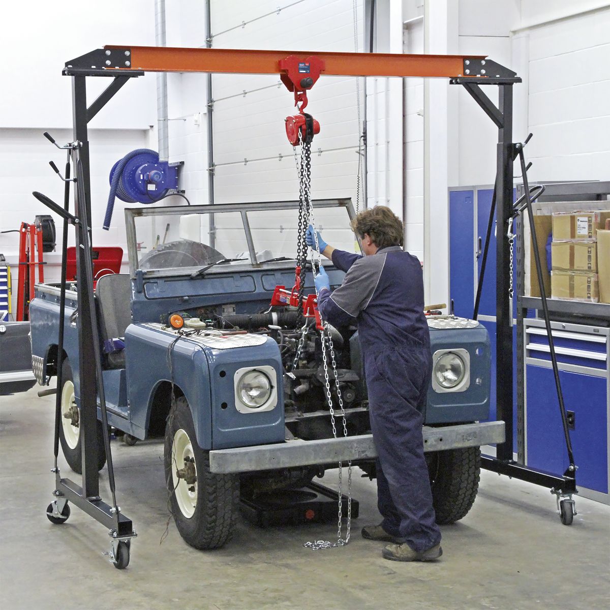Sealey Portable Lifting Adjustable Gantry Crane 1 Tonne - Image 5