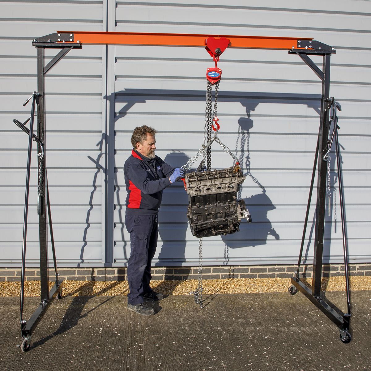 Sealey Portable Lifting Adjustable Gantry Crane 0.5 Tonne - Image 5