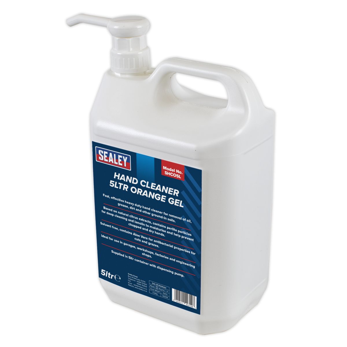Sealey Orange Gel Hand Cleaner 5L - Image 1